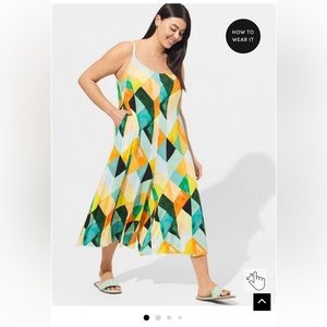 Torrid Size 4 Super Soft Geo Multi Culotte Jumpsuit